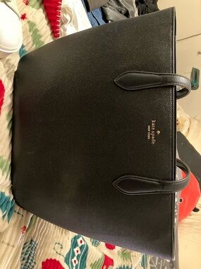kate spade Black Saffiano Leather Laptop Tote